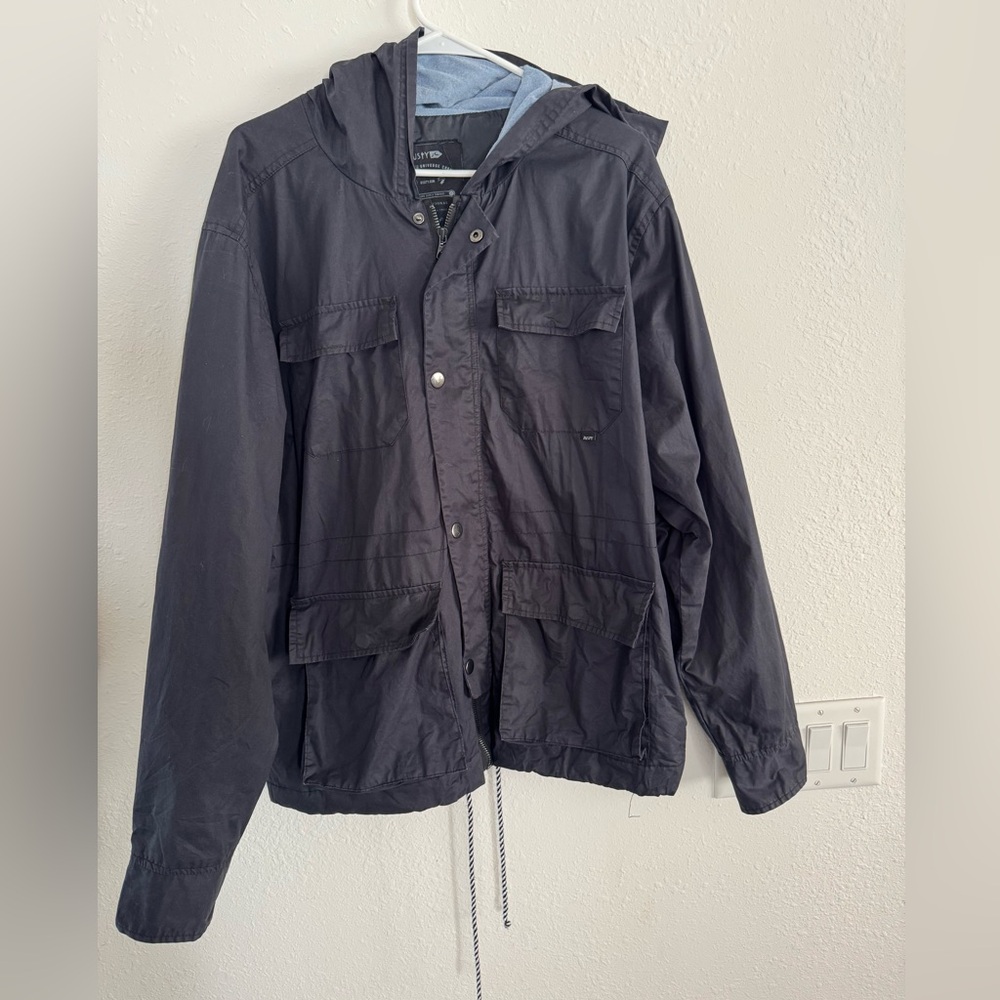 Rusty Men’s Black Hooded Jacket